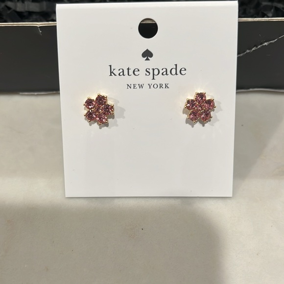 kate spade Pink Flower Studs / NWT - Picture 6 of 7